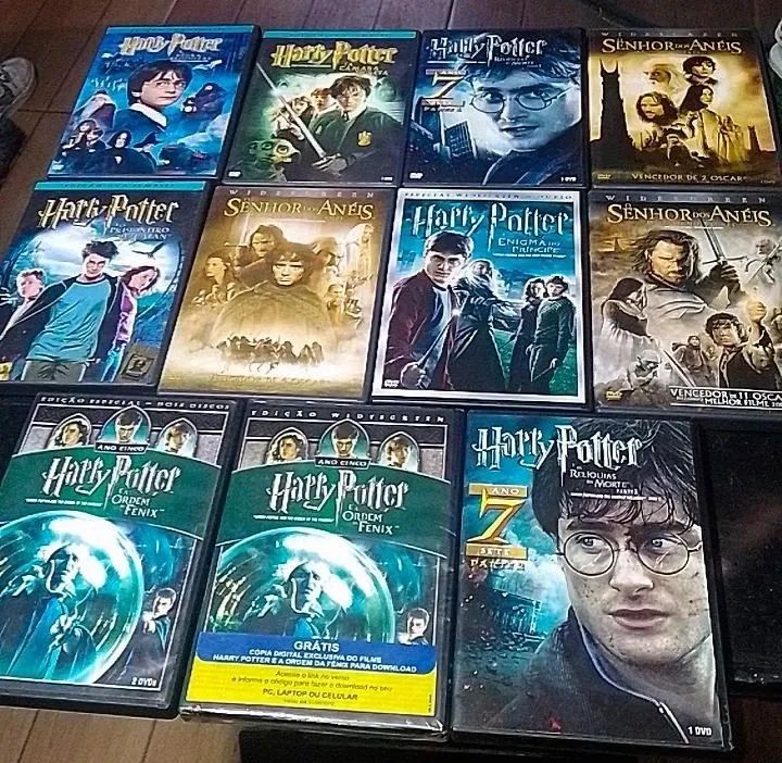 Coleção Harry Potter e Senhor dos Anéis - DVDs