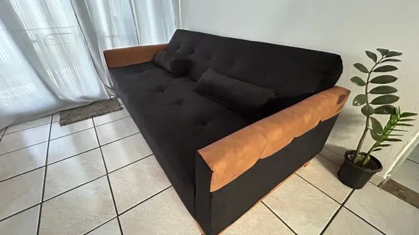 Sofá cama Paris na cor preta (produto novo)