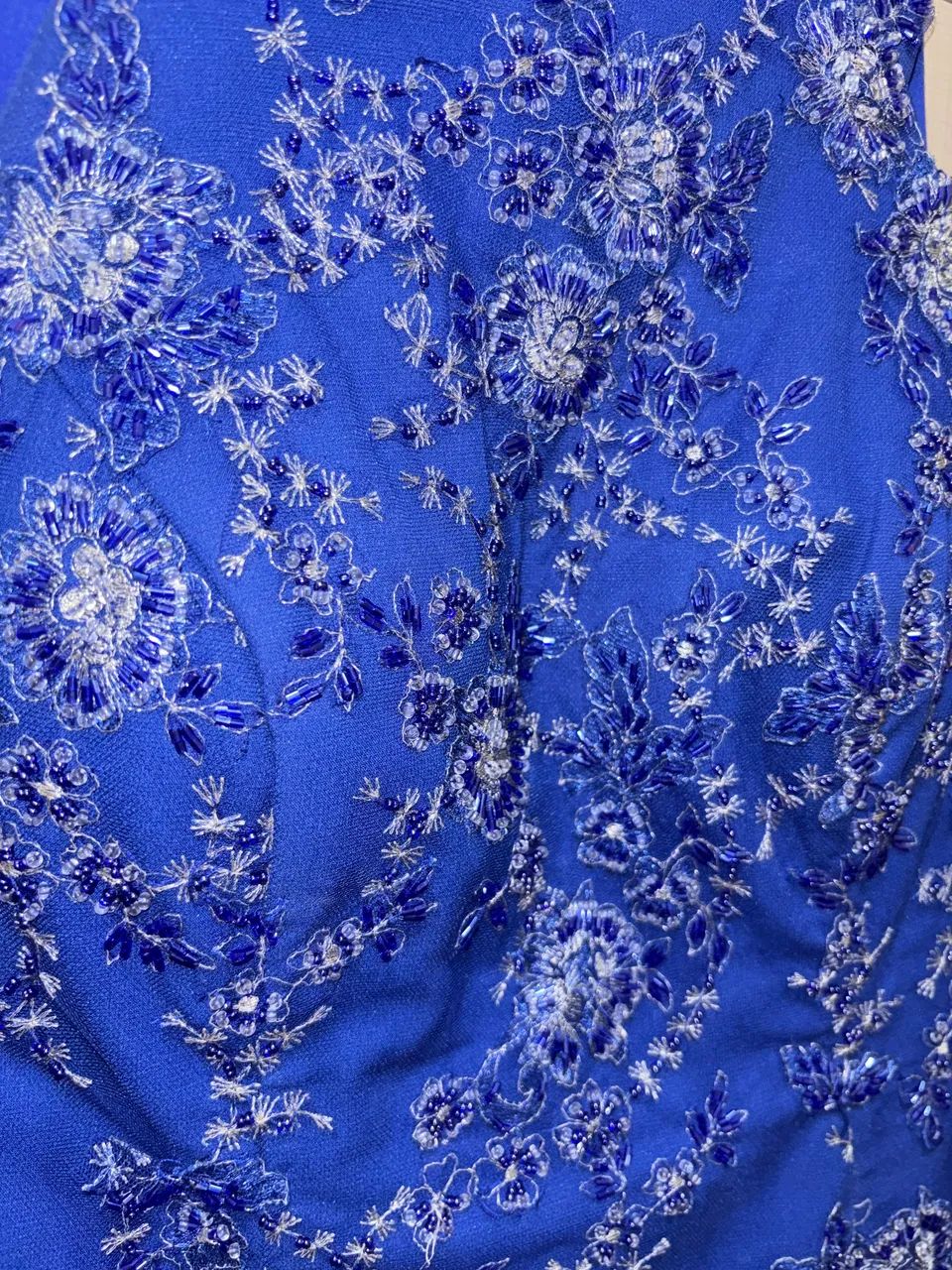 VESTIDO AZUL ROYAL PEDRARIA - Foto 3