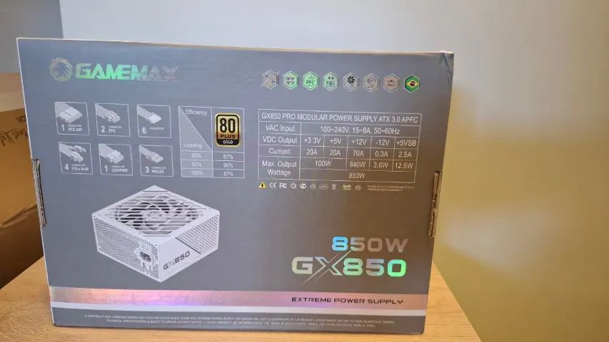 Fonte Gamemax 850W Pro Branca - Foto 3
