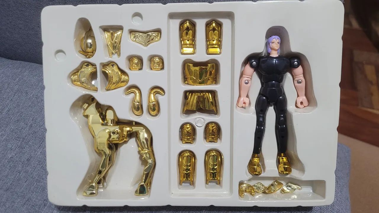 Boneco Mu de Áries Bandai vintage diecast cavaleiros do zodíaco anos 2000 - Foto 6