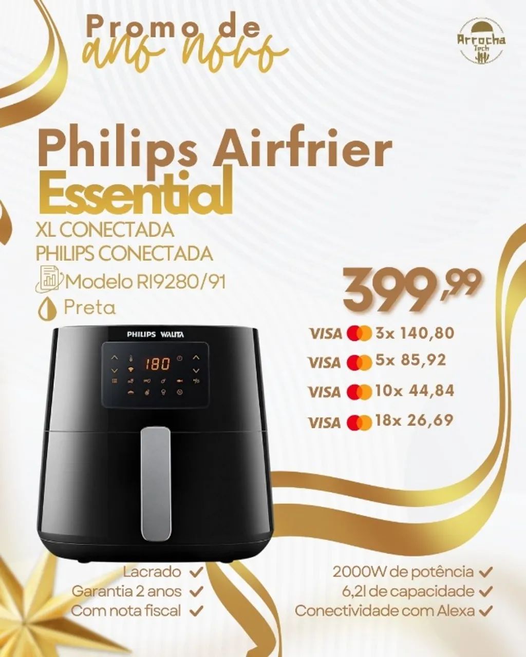 Philips Airtrier Essental XL CONECTADA - Lacrada