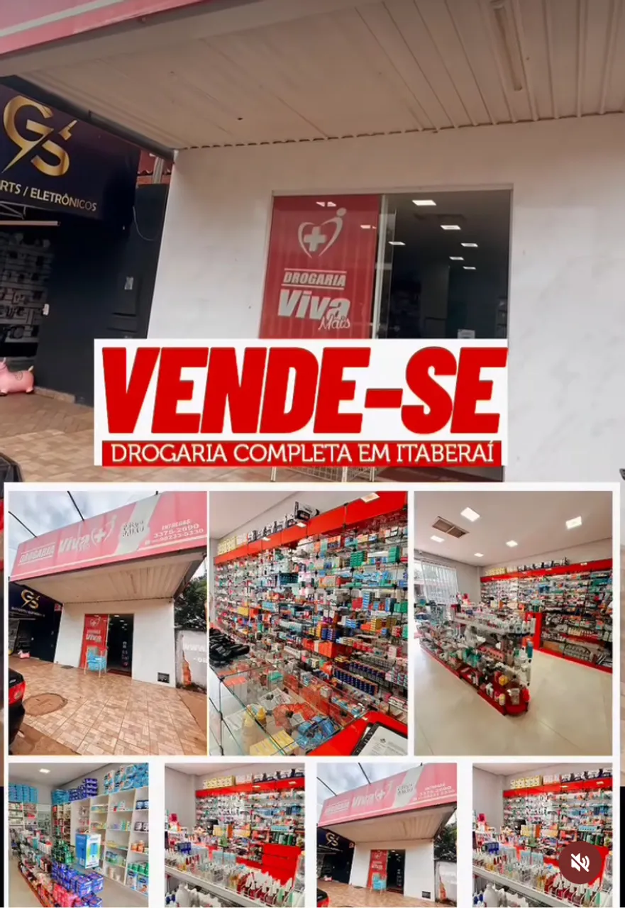 Vende-se Drogaria/Farmacia com Sala Comercial