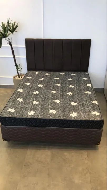 Cama Box solteiro com Colchão espuma - Novo - Foto 2