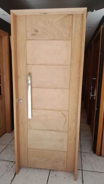 Porta maciça 87x214mt madeira tauari 10X sem juros 