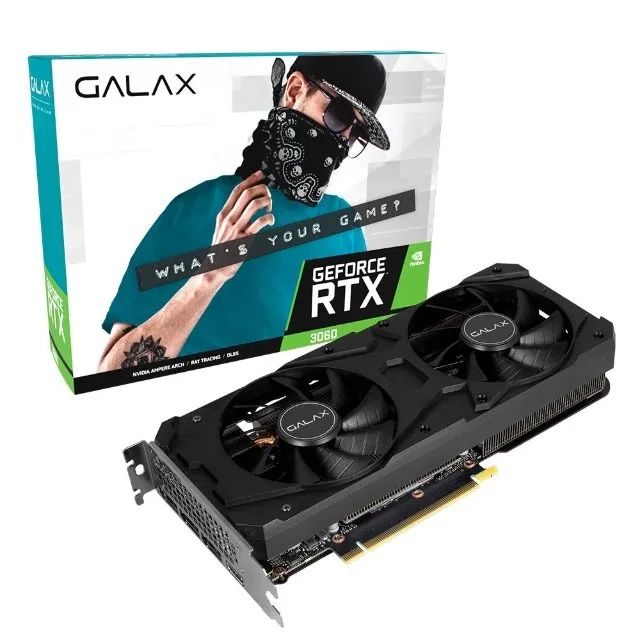Placa De Vídeo Geforce Ddr6 12Gb/192 Bits Rtx 3060 Galax, 2 Fans, Dp, Hdmi, 36NoL7Md1Voc, 