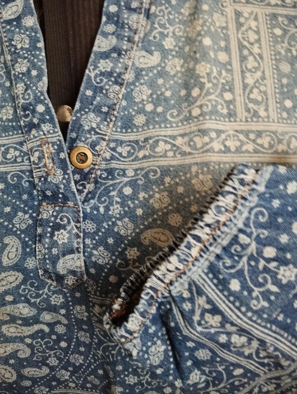 Blusa Jeans Estampada n40 - Foto 4
