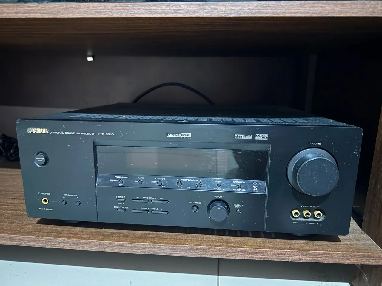 Caixa de Som Subwoofer e Receiver Yamaha