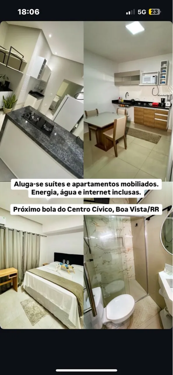 Aluguel apartamento suite tudo incluso