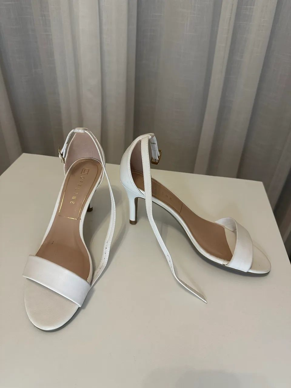 Sapato sandália salto branco 