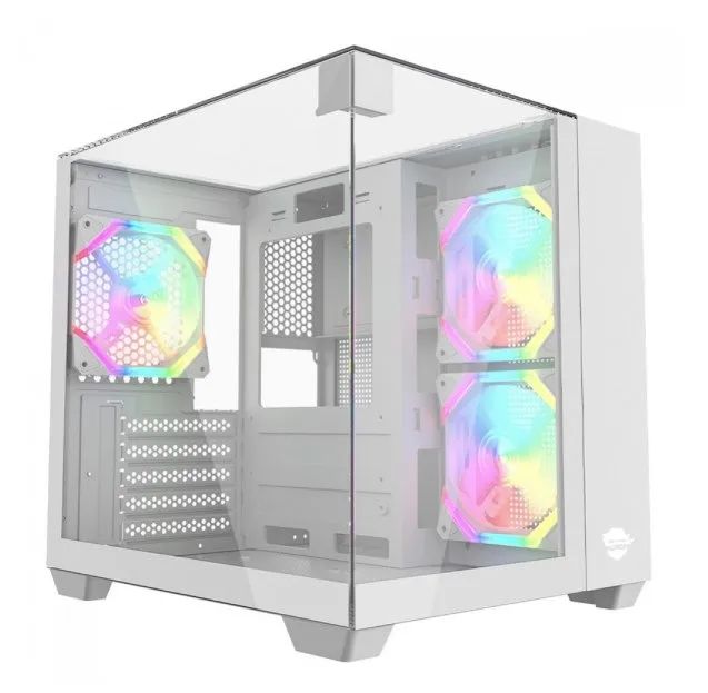 Gabinete branco, novo, lacrado, 3 ventoinhas, em vidro temperado! ? 