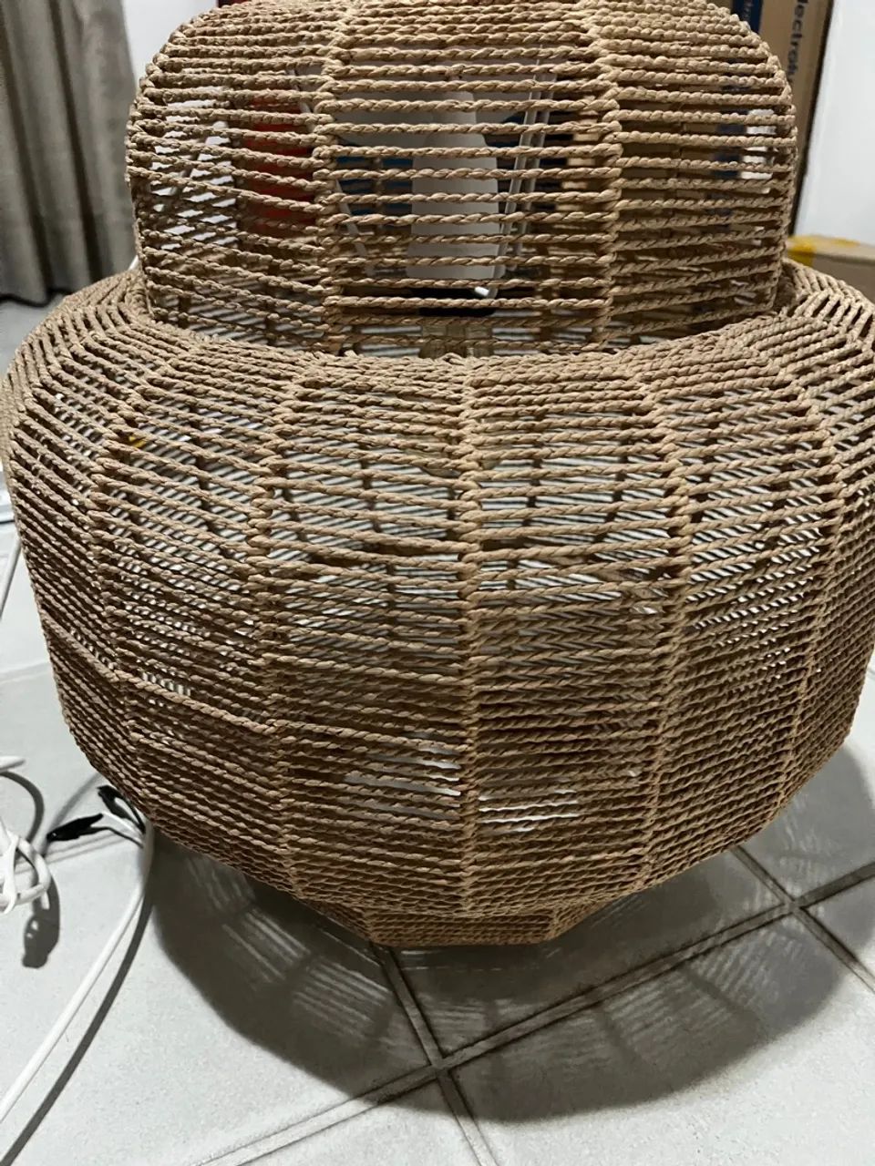 Lustre de Palha  - Iluminação aconchegante - Foto 3