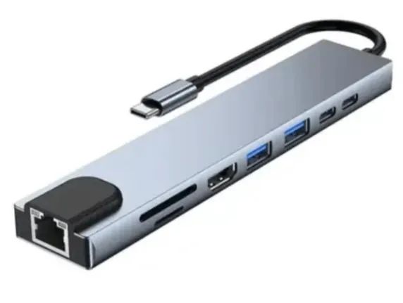 Hub Usb-c 8 Em 1 (hdmi, Usb 3.0, Usb-c Rj-45, Sd, Micro Sd) - Foto 4