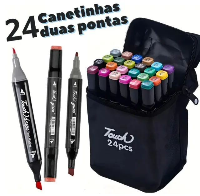 Canetinhas TOUCH COLORS 24 cores