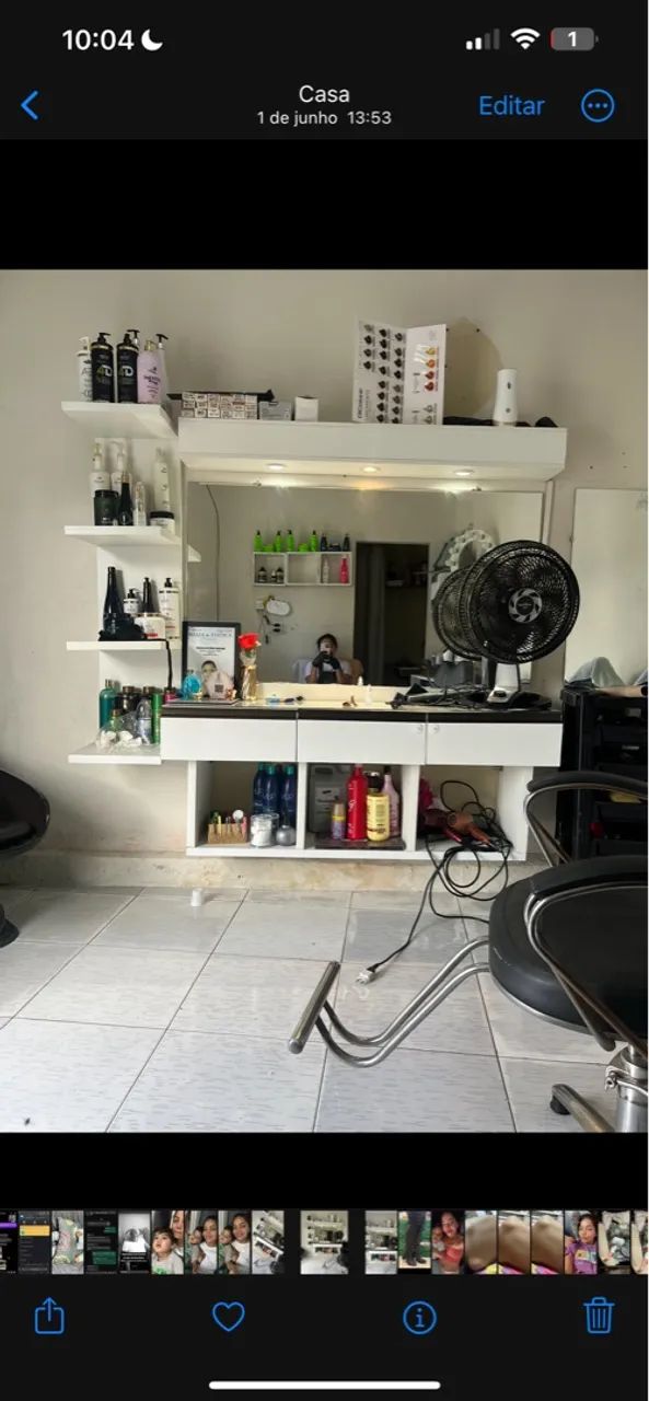 Penteadeira para salão de beleza