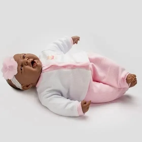 Boneca Coleção Ninos Reborn Negra - Cotiplás