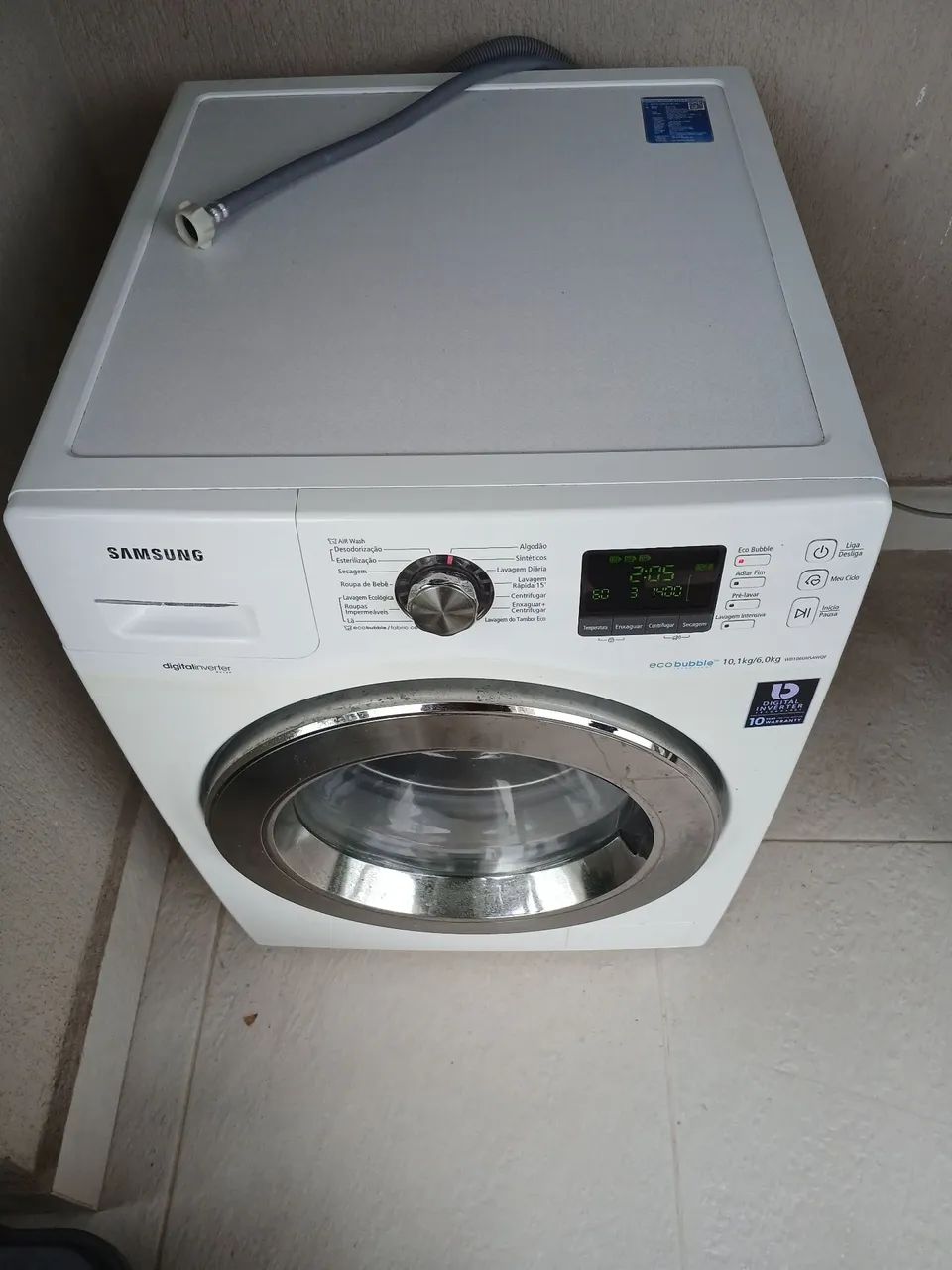 Máquina de Lavar Roupa Samsung Eco Bubble 10,1kg - Foto 5