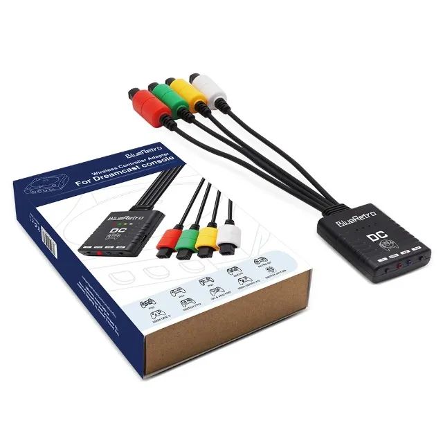 Adaptador para conectar 4 Controles  bluetooth ao Sega Dreamcast 