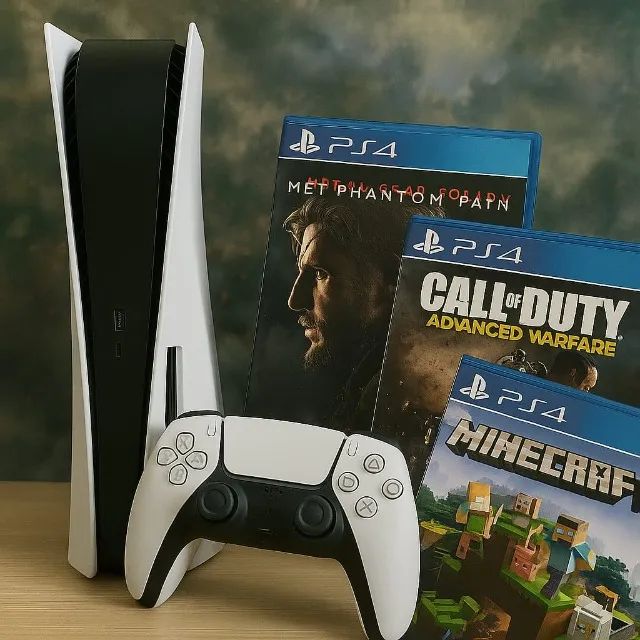 Playstation 5 + 3 Jogos Mídia Física