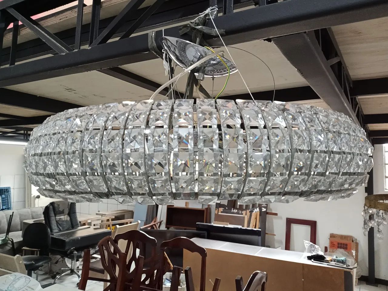 Lustre Suspenso em Cristal e Vidro - Foto 3