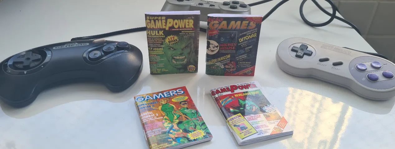 miniaturas de revistas antigas de vídeogame