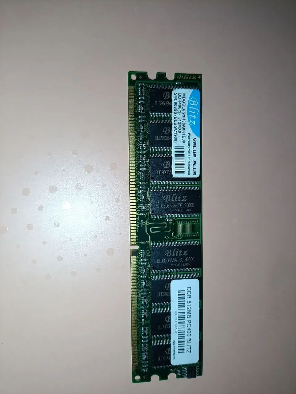 Memória RAM DDR 512MB PC400 Blitz