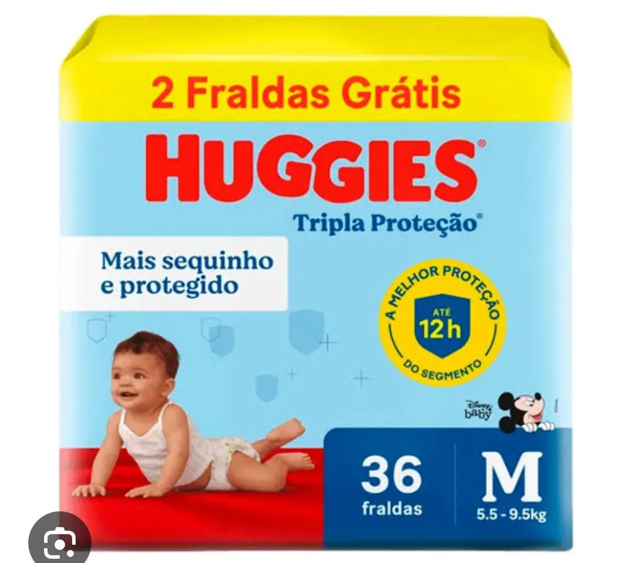 Fraldas Huggies Tripla Proteção M e fofura M Huggies shortinho M