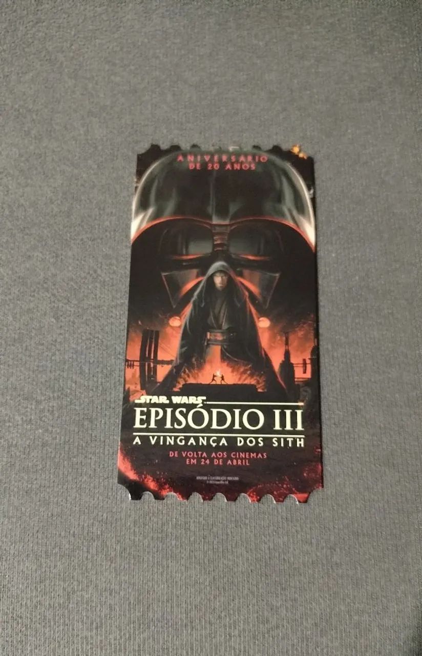 Ingresso Colecionável - Star Wars Episódio III