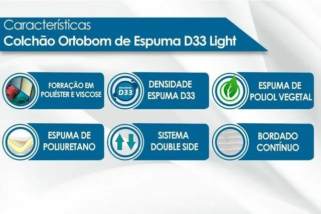 Colchão Casal Light D33 - ORTOBOM tt432 - Foto 2