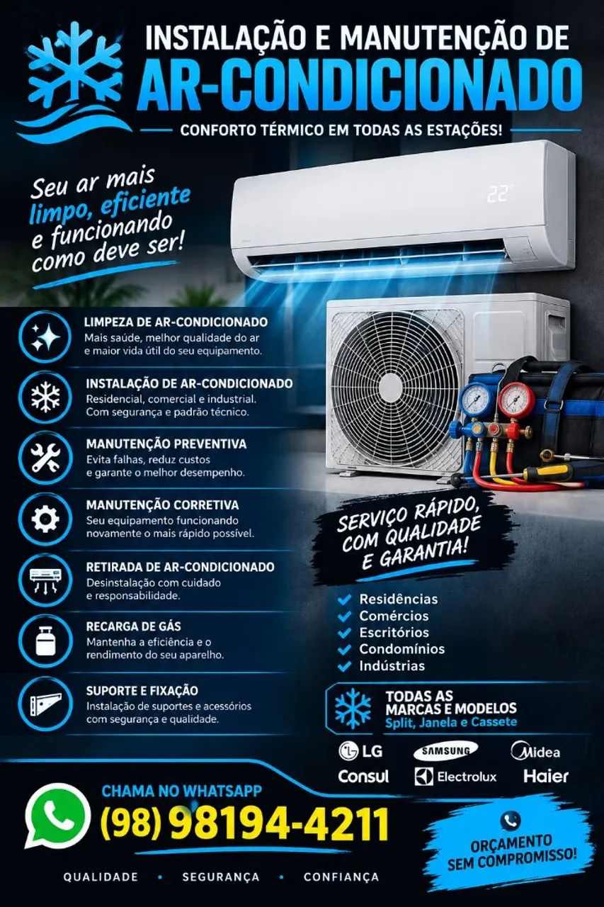 INSTALAÇÃO E MANUTENÇÃO DE AR-CONDICIONADO