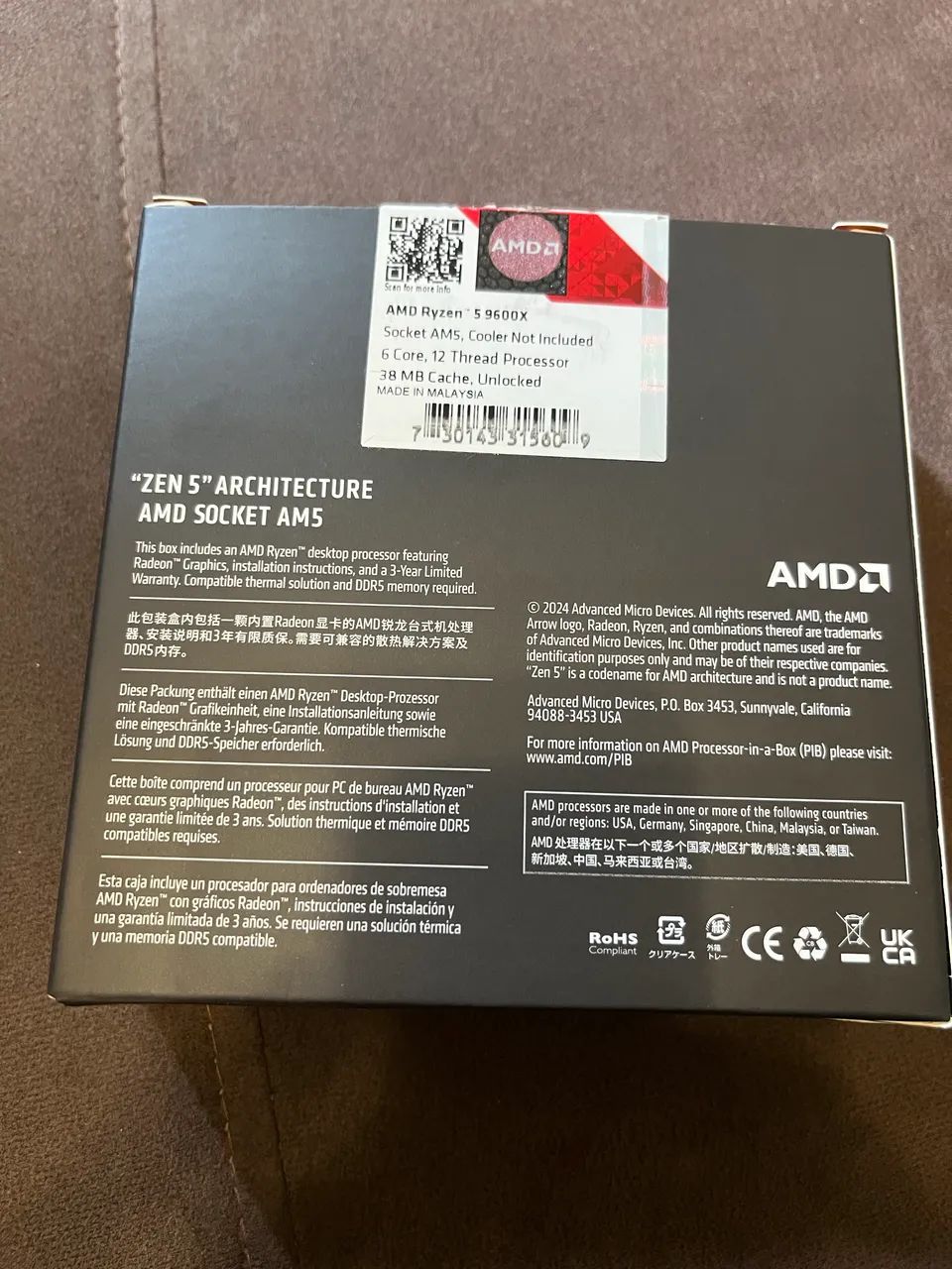 Processador AMD Ryzen 5 9600X, AM5 - Foto 5