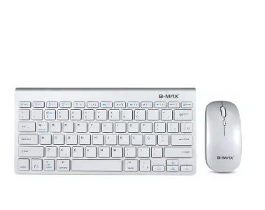 Kit Teclado E Mouse Sem Fio Bt Wireless 2.4ghz Slim Bm T12 - Foto 4