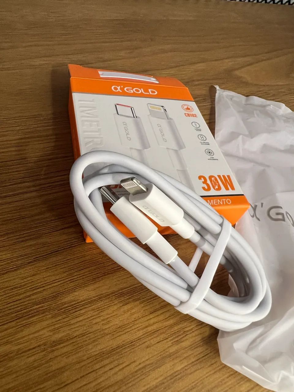 Cabo de carregador de iPhone Fast/Carga Rápida USB C Lightning Cabo Certificação - Foto 3