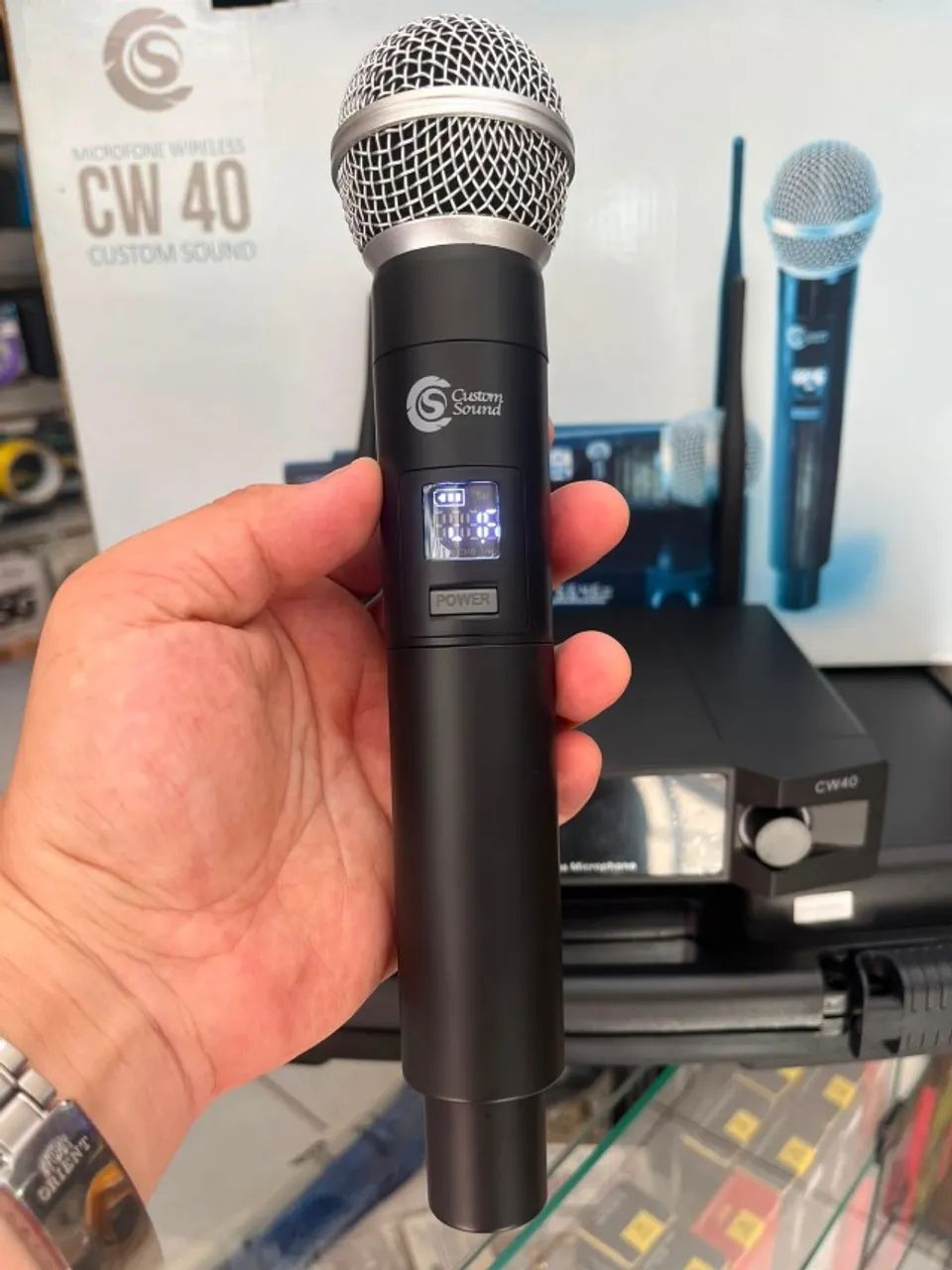 Microfone Sem Fio Custom Sound - Foto 4