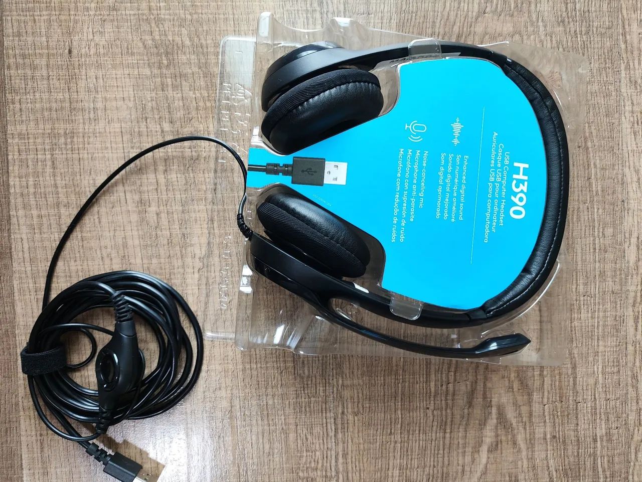 Headset Logitech H390 com microfone e controle de volume - semi-novo - Foto 2