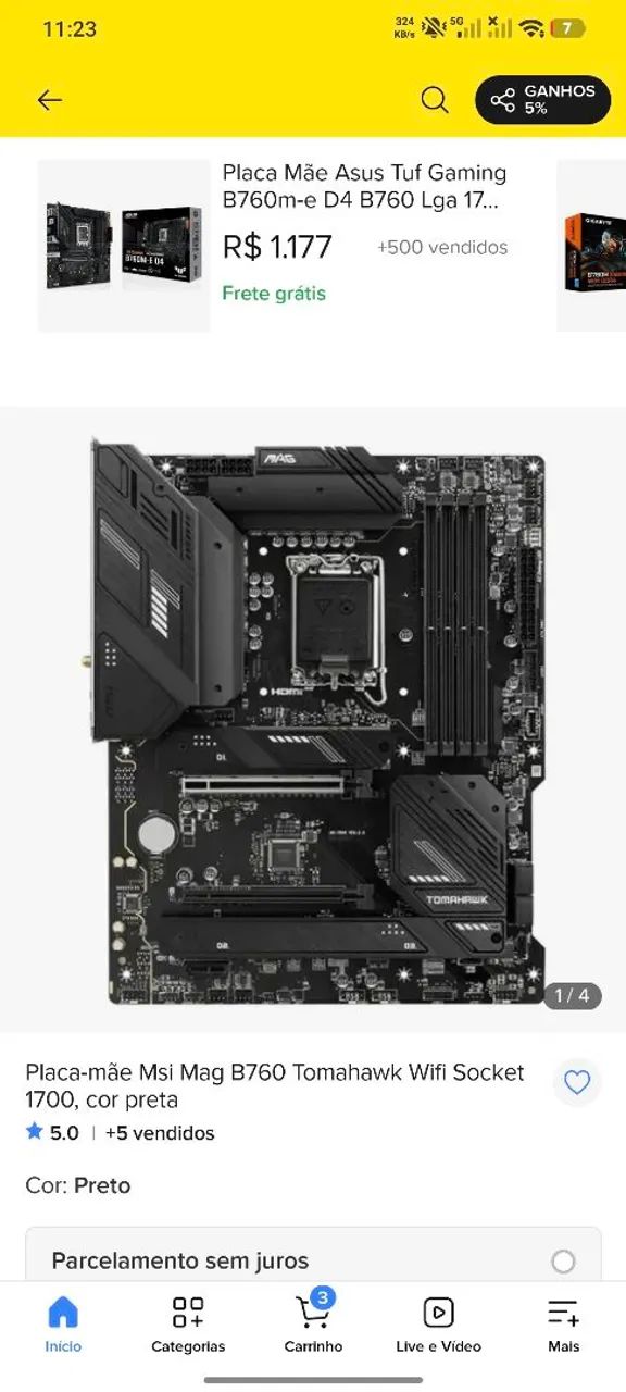 Kit i7-14700KF + B760 Tomahawk + 32GB DDR4 - Foto 3