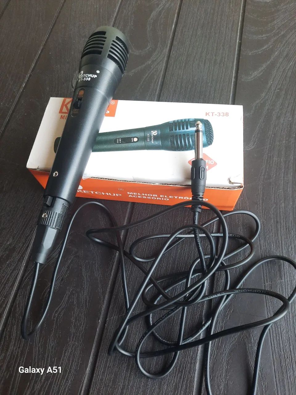 Microfone com fio 2,5m KT-338 - Foto 4