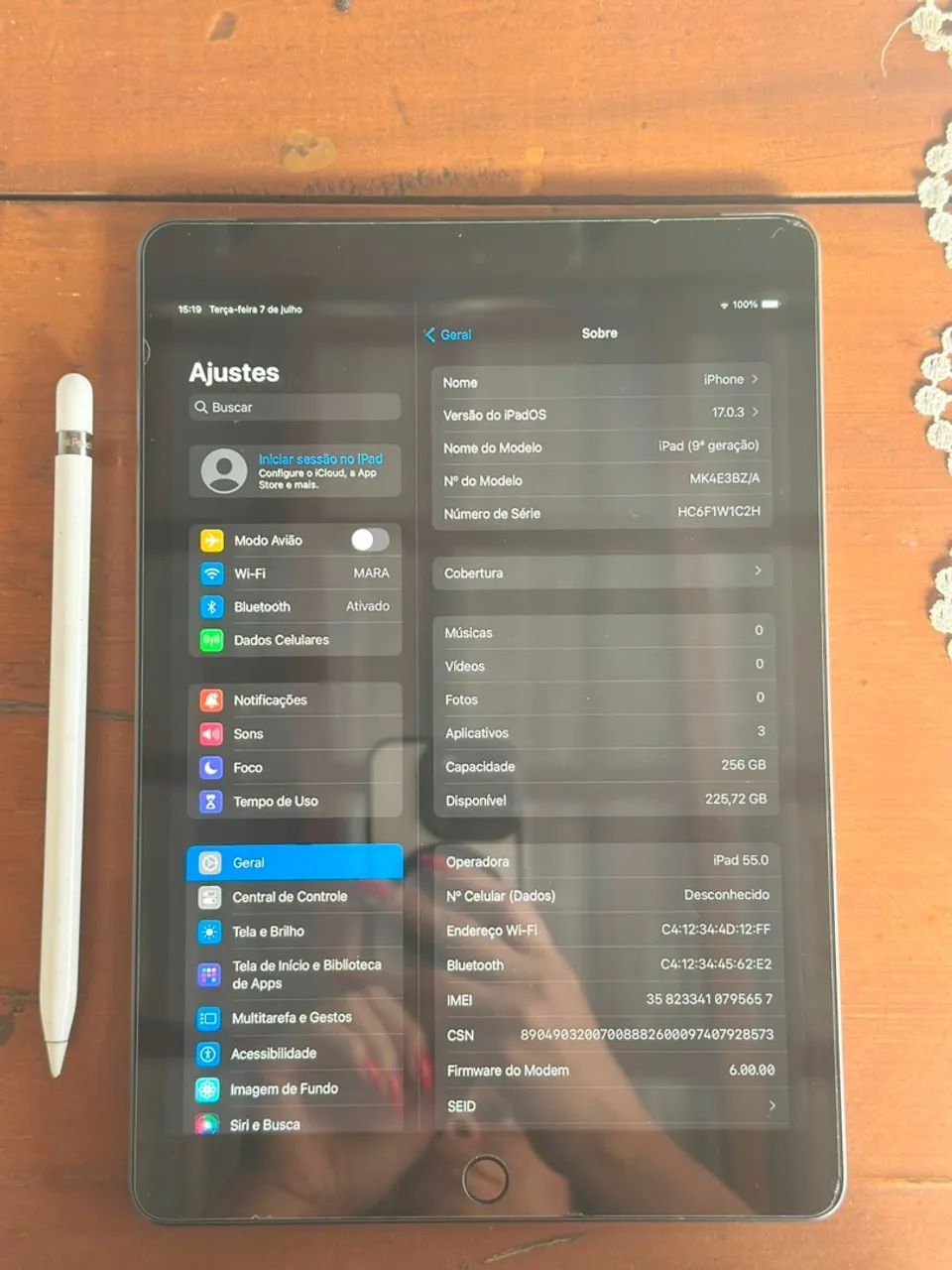 iPad 9ª Geração 256GB + Apple Pencil Original - Foto 4