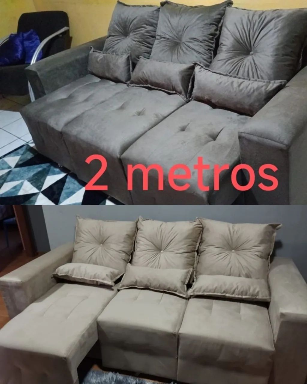 Sofá retrátil Manchester 3 lugares com frete - Foto 4