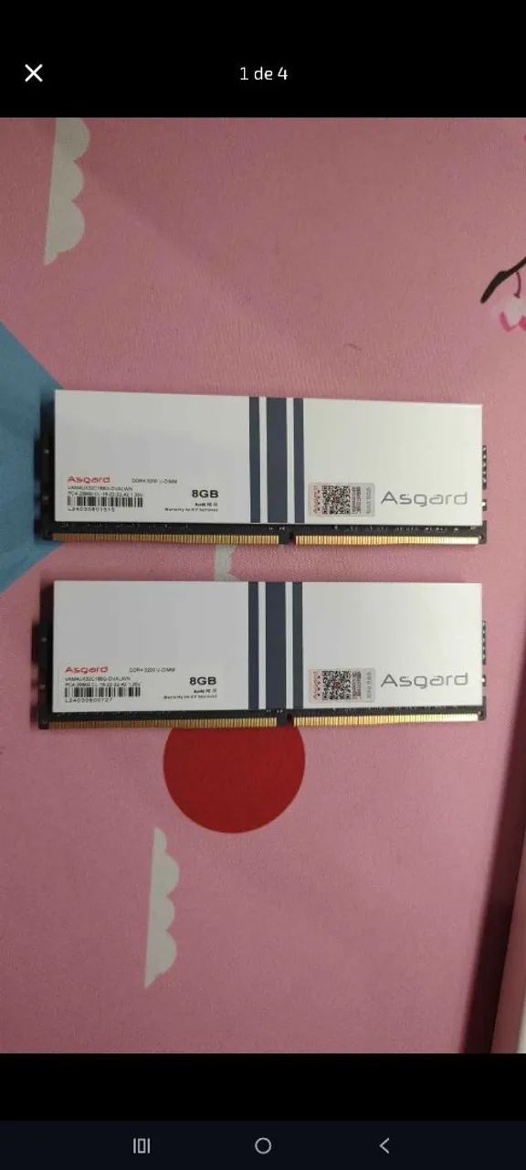 Memória ddr4 Asgard 2x8gb 
