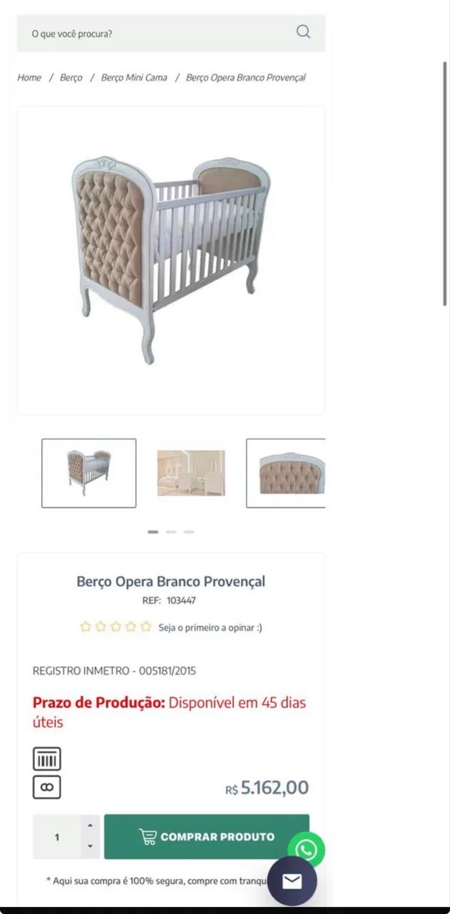 berço ópera branco provençal  - Foto 3