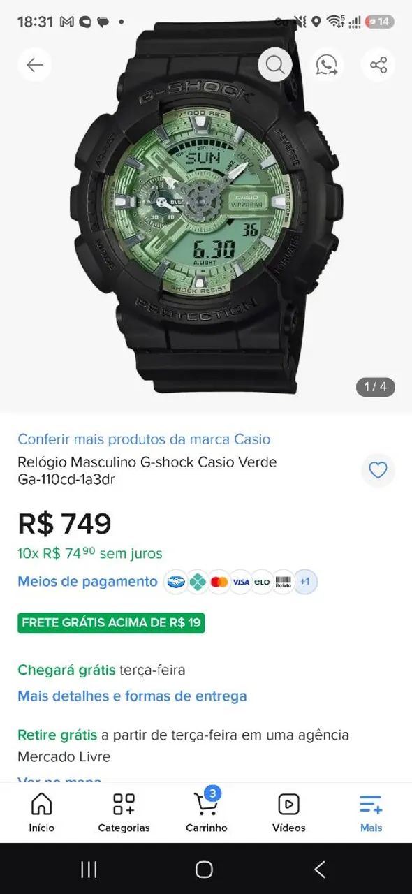 Relogio casio G chock ga110  - Foto 4