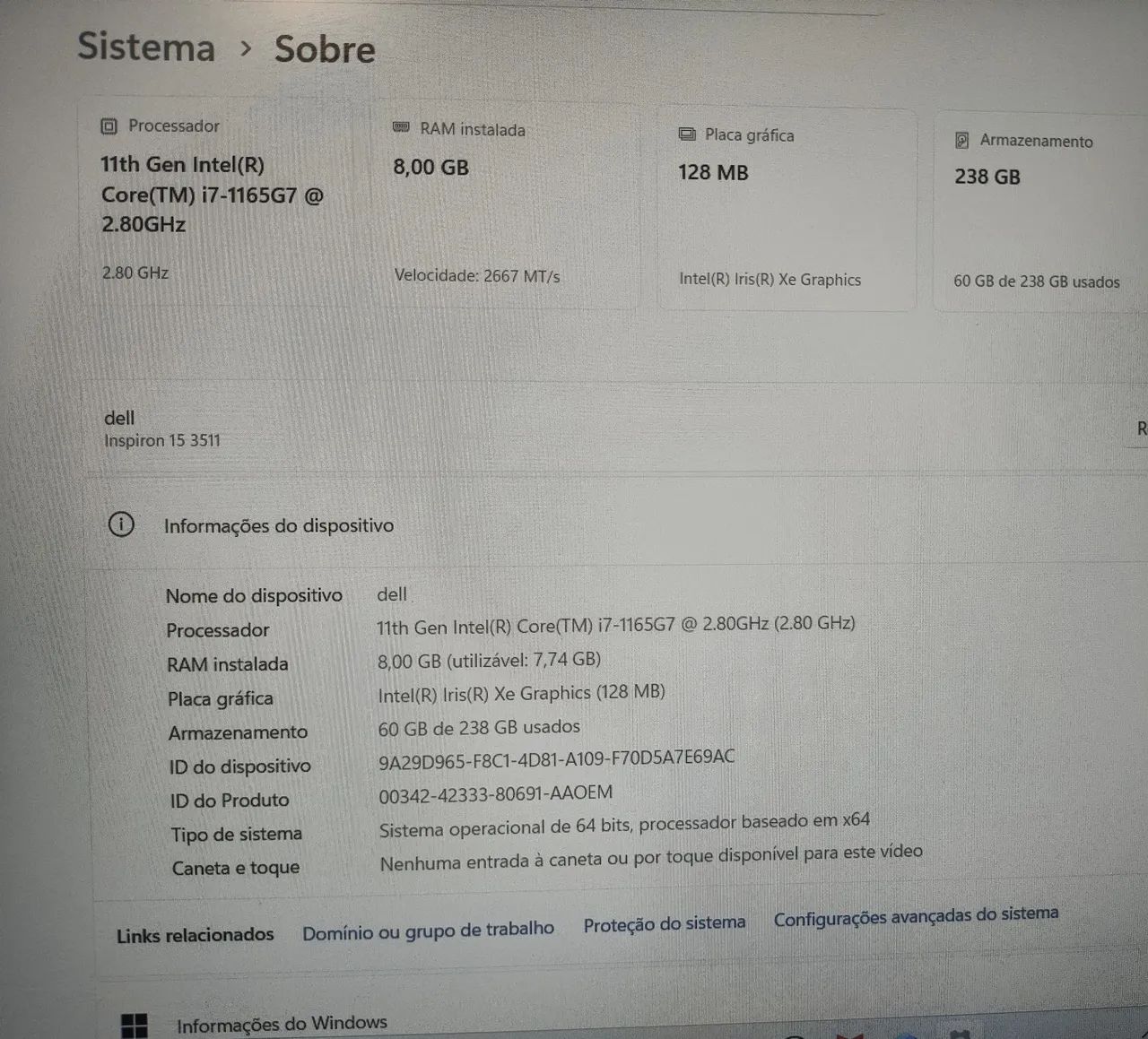  NOTEBOOK DELL INSPIRON 15  CORE i7 11° - Foto 3