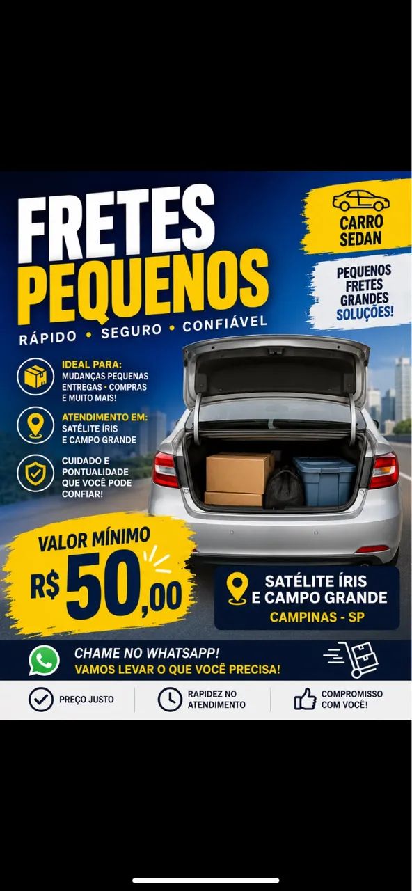 Fretes pequenos 