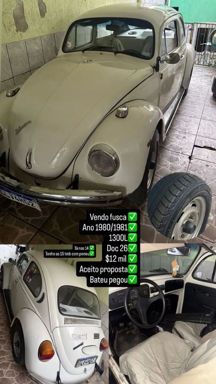Volkswagen Fusca 1300 1980