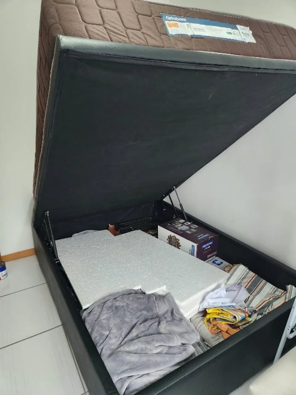 Cama baú de casal + Colchão - Foto 2