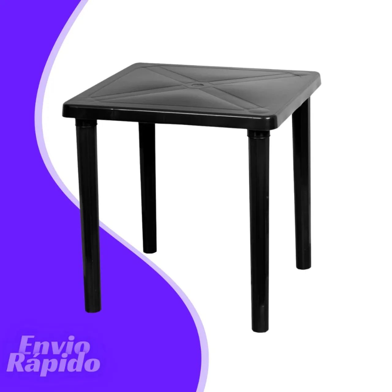 Mesa 6 lugares mesa retangular mesa desmontável de plástico - Foto 5