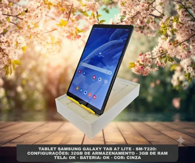 ? SAMSUNG GALAXY TAB A7 LITE - 32GB DE ARMAZENAMENTO - 3GB DE RAM - CINZA - Foto 2