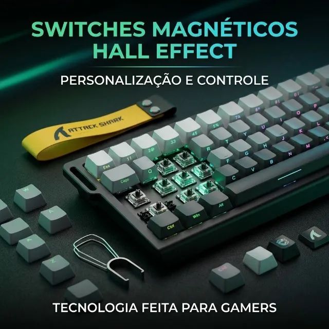 Attack Shark Keyboard X68 He Noite Iluminada Pela Lua - Foto 4