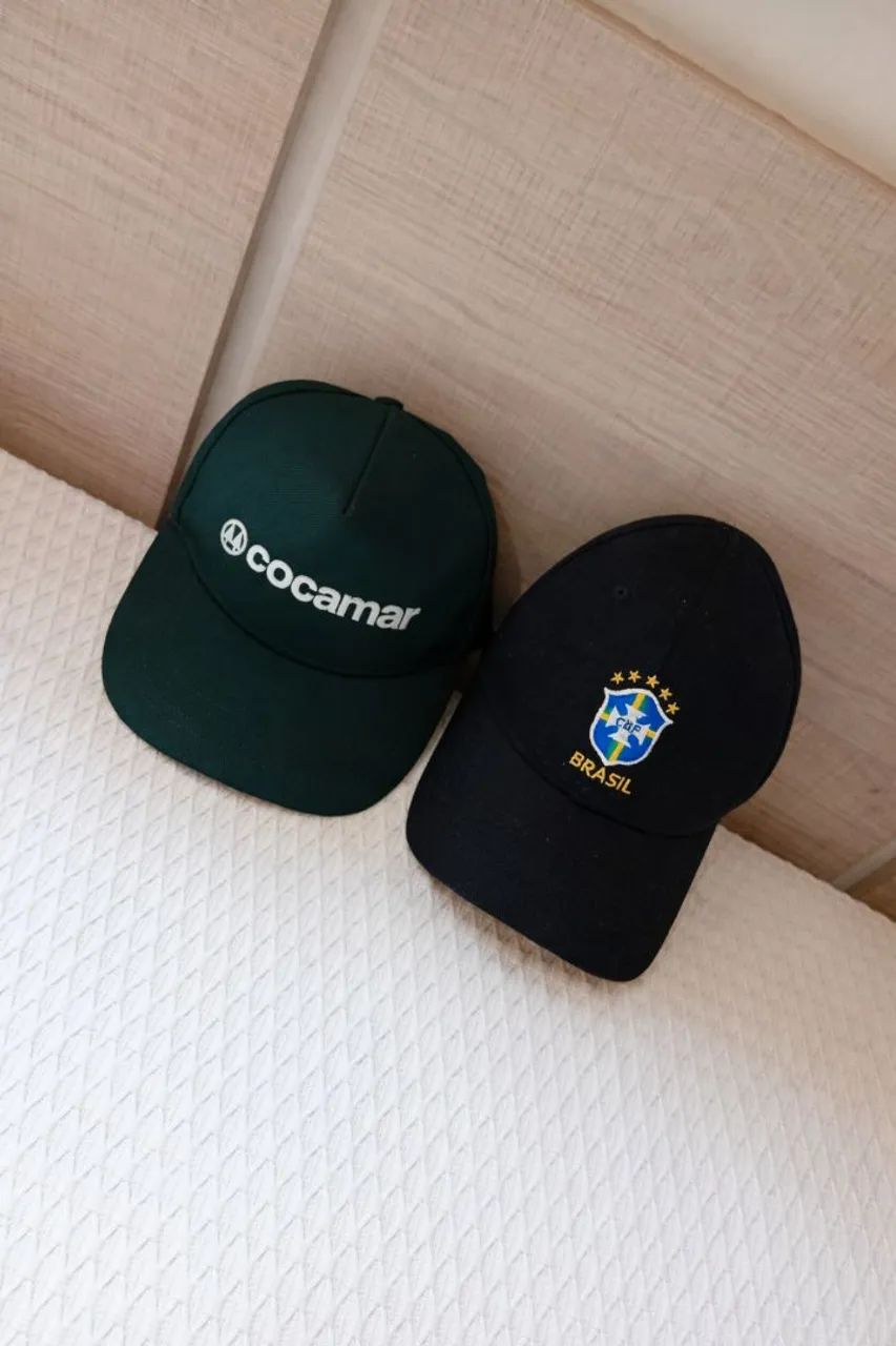 Kit 2 Bonés - Brasil CBF + Cocamar - Bom Estado - Foto 2